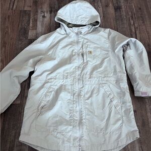 Carhartt pale lavender women’s rain coat XL rain defender relaxed fit